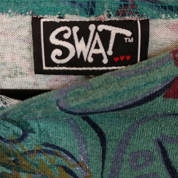 Vintage SWAT Floral Long Sleeve Top size Small Made in USA - Picture 2 of 7